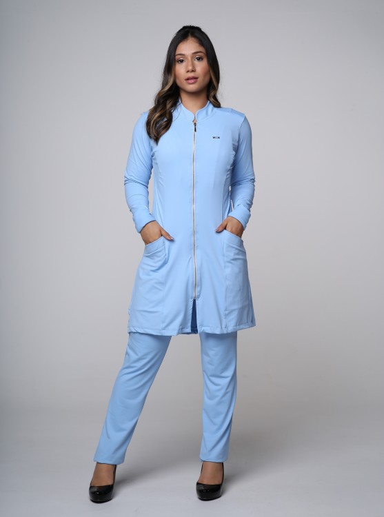 Jaleco Sottile Up Tecnológico Azul Claro