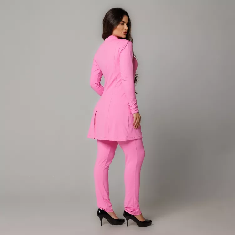 Jaleco Sottile Up Tecnológico Feminino Rosa Flor