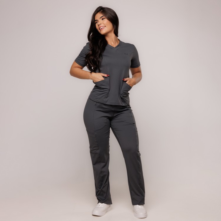 Scrub Sottile Candy Tecnológico Feminino Chumbo