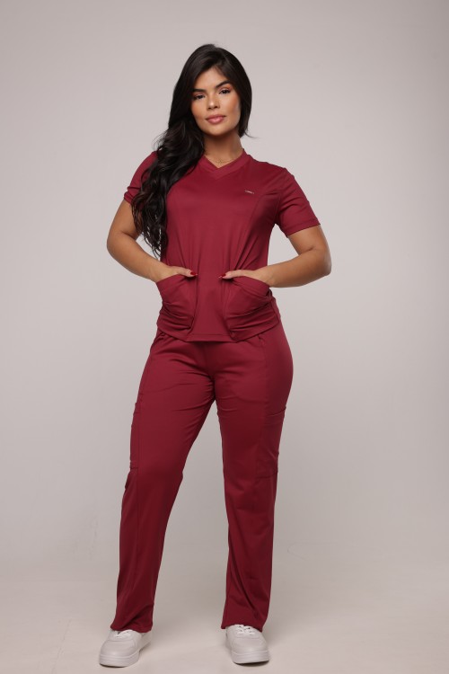 Scrub Sottile Candy Tecnológico Feminino Bordô