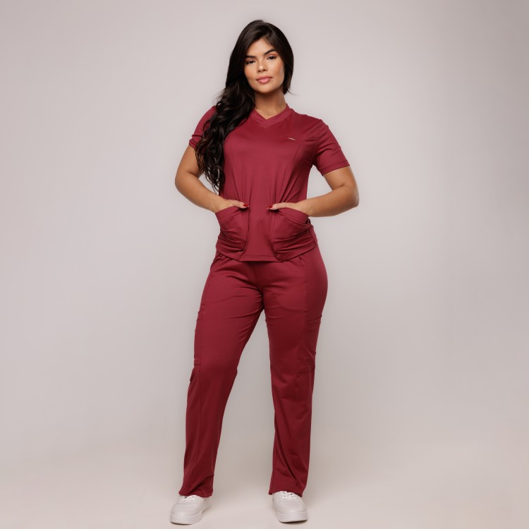 Scrub Sottile Candy Tecnológico Feminino Bordô