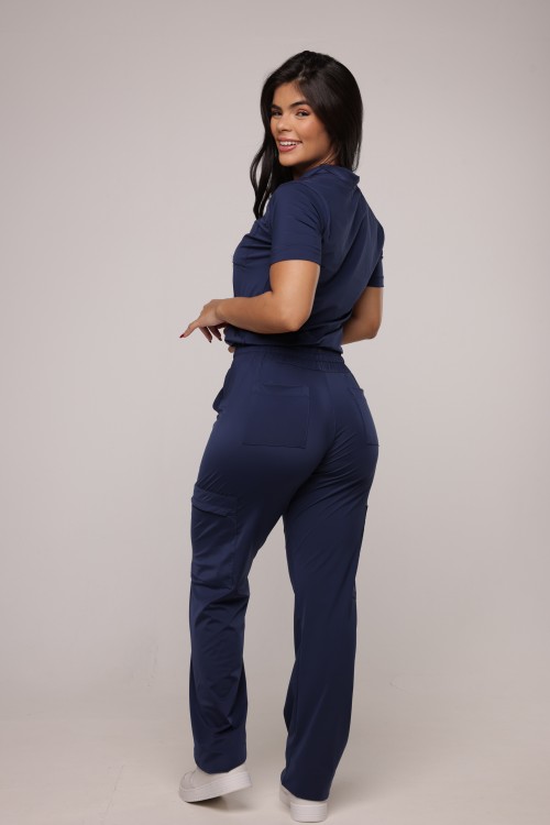 Scrub Sottile Smooth Feminino Azul Marinho