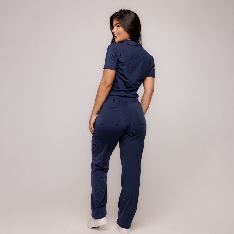 Scrub Sottile Smooth Feminino Azul Marinho