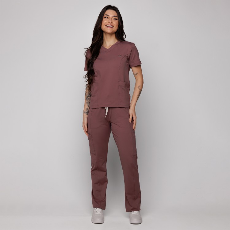 Scrub Sottile Candy Tecnológico Feminino Castanha