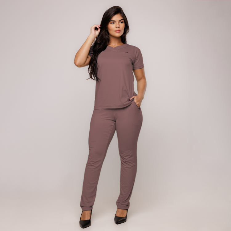 Scrub Sottile Light Tecnológico Feminino Castanha