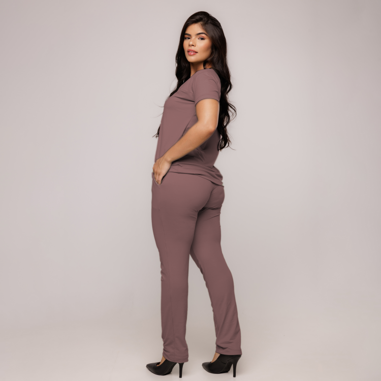 Scrub Sottile Light Tecnológico Feminino Castanha