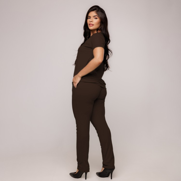 Scrub Sottile Light Tecnológico Feminino Café