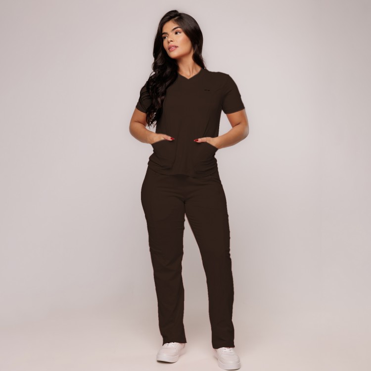 Scrub Sottile Candy Tecnológico Feminino Café