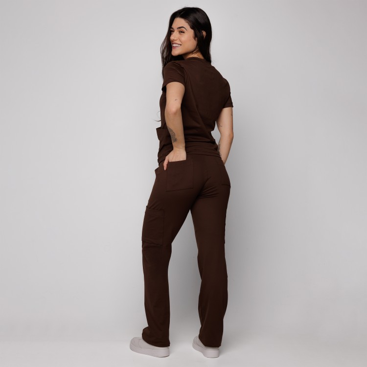 Scrub Sottile Candy Tecnológico Feminino Café