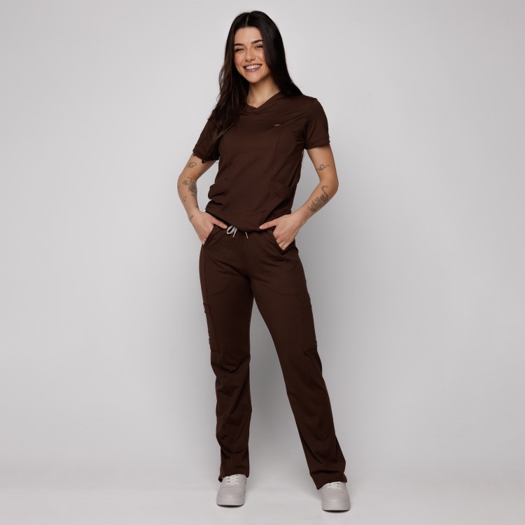 Scrub Sottile Candy Tecnológico Feminino Café