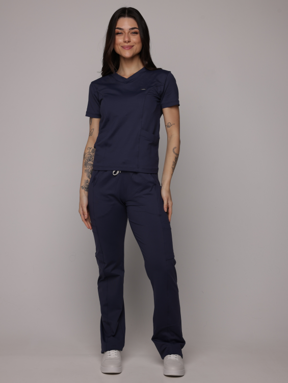 Scrub Sottile Candy Tecnológico Feminino Azul Marinho