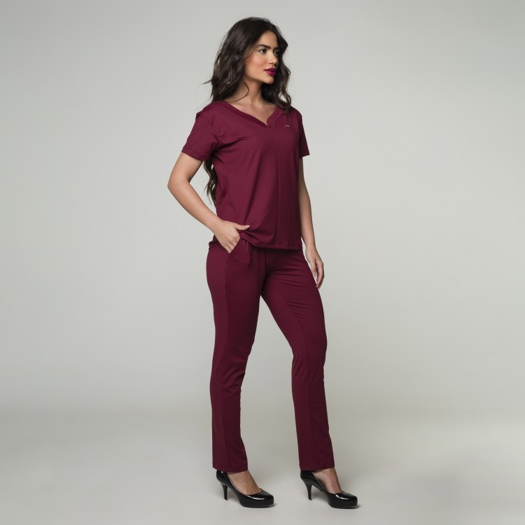 Scrub Sottile Light Tecnológico Bordô