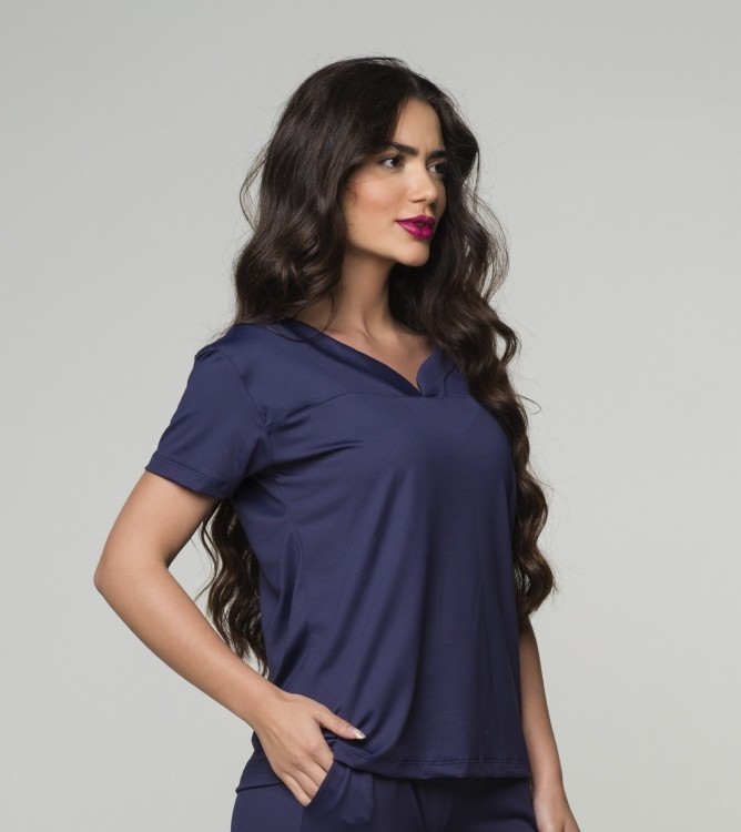 Blusa Feminina Sottile Light Azul Marinho