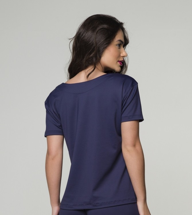 Blusa Feminina Sottile Light Azul Marinho