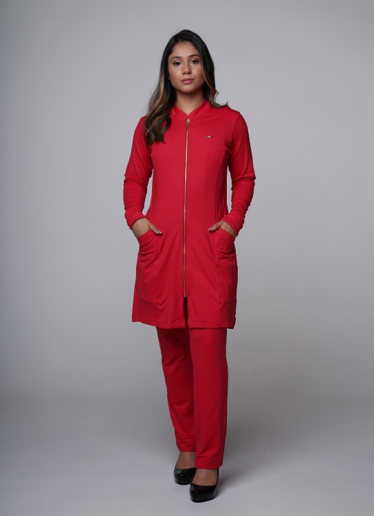 Jaleco Sottile Up Tecnológico Vermelho Guaraná